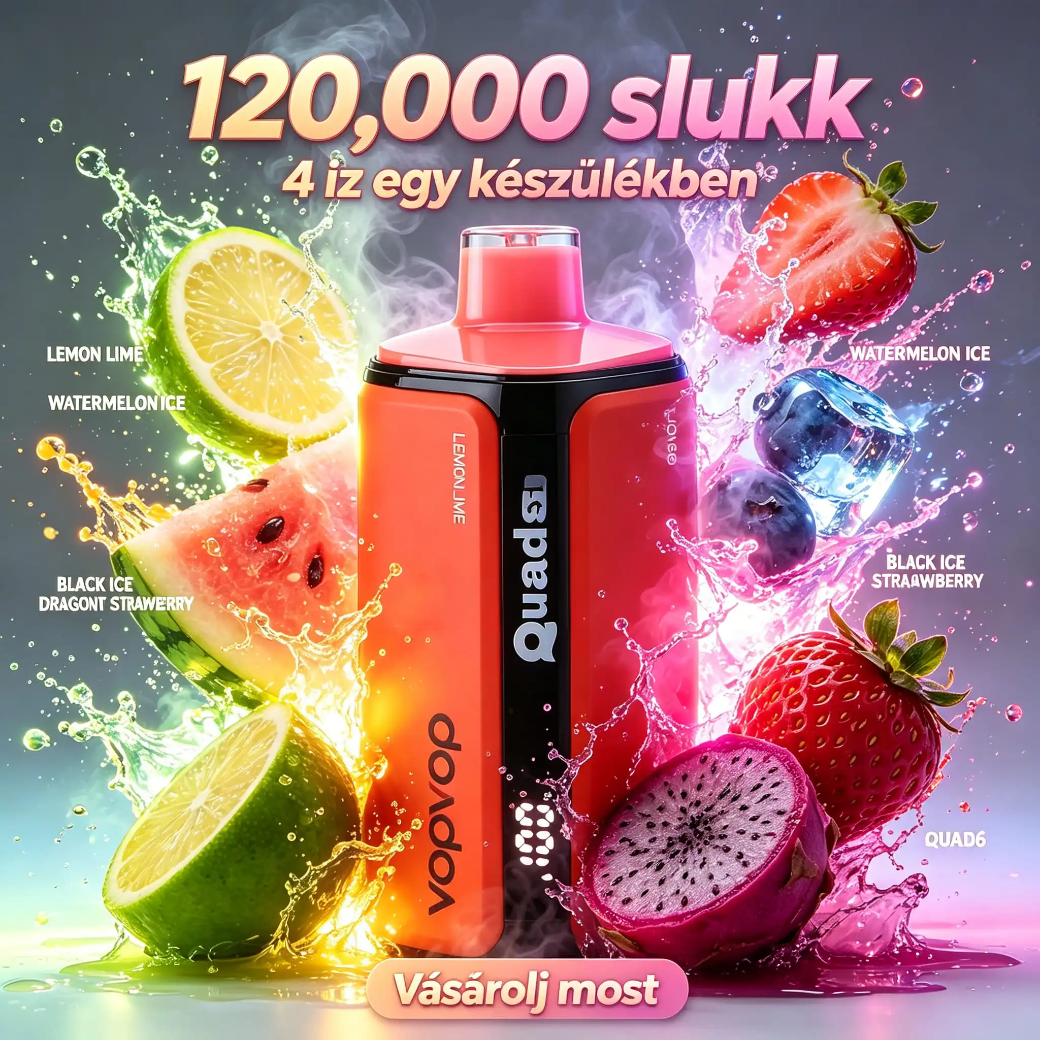 VOPVOP® 4 az 1-ben Íz 120000 Fújás 120K Eldobható Vape