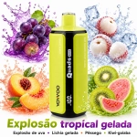VopVop Quads 4 em 1 vape descartável 120000 puffs sabor Frozen Tropical com uva verde lichia pêssego kiwi e goiaba