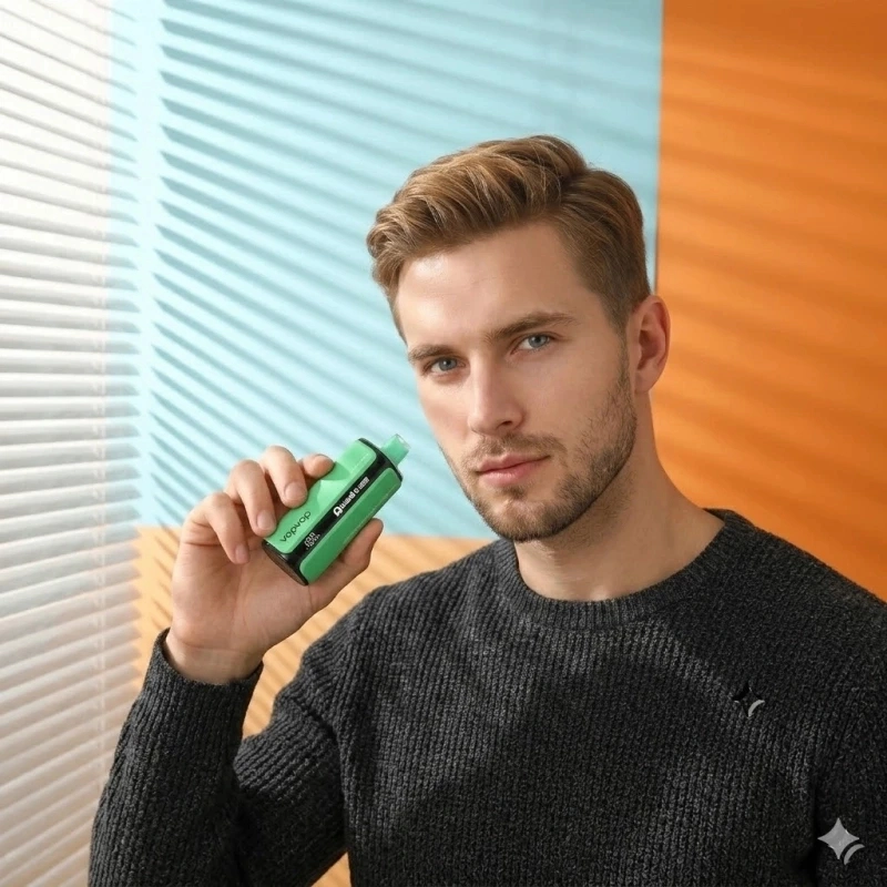 VOPVOP Quads 120K 4-in-1 Vape Promotional Image With 120,000 Puffs, Rechargeable Battery And LED Display