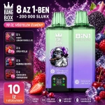 BangBox 200K eldobható vape – fekete sárkánygyümölcs, pitaya, bogyós mix és cseresznye–áfonya íz