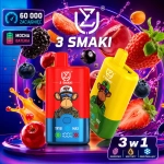 UZY Triple Flavor 60K – do 60 000 zaciągnięć, 54 ml e-liquidu, bateria 850 mAh i ładowanie USB-C
