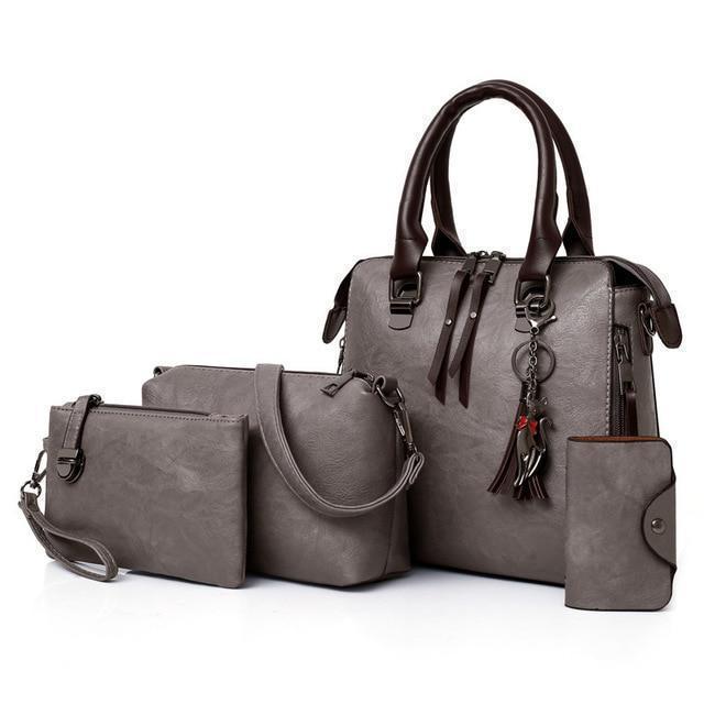🔥OFERTA POR TEMPO LIMITADO - Conjunto de 4 peças de bolsas femininas