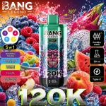 Bang Legend 120K smak Winogrono Jabłko – jednorazowy e-papieros 5 w 1 LED display Polska