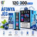 Áfonya jég – UZY Shisha King 120K 120 000 slukk eldobható vape áfonya ízű jég hűsítő aroma