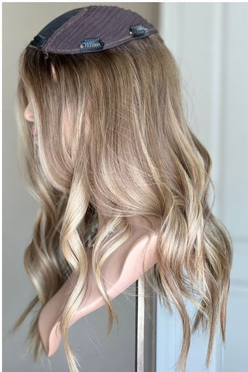 Lace Front Human Natural Hair Toppers for Women Add Fuller Hair Instantly