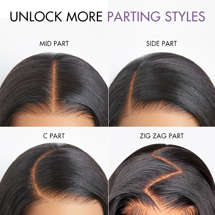 LUVME™ Natural Layered Thin Straight/Volucent Wavy Wig