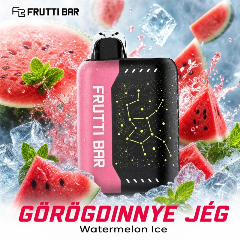 Görögdinnye Jég Frutti Bar 25000 puffs eldobható vape – görögdinnye jeges íz