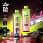 Bang Blaze® 60000 60k Puffs 4 In 1 Flavors Newest Original Rechargeable Lcd Display Disposable Vape