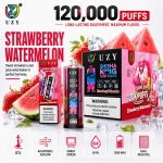 UZY Shisha Hookah King 120K Kiwi Passion Fruit Guava Flavor Vape with Tropical Fruit Blend