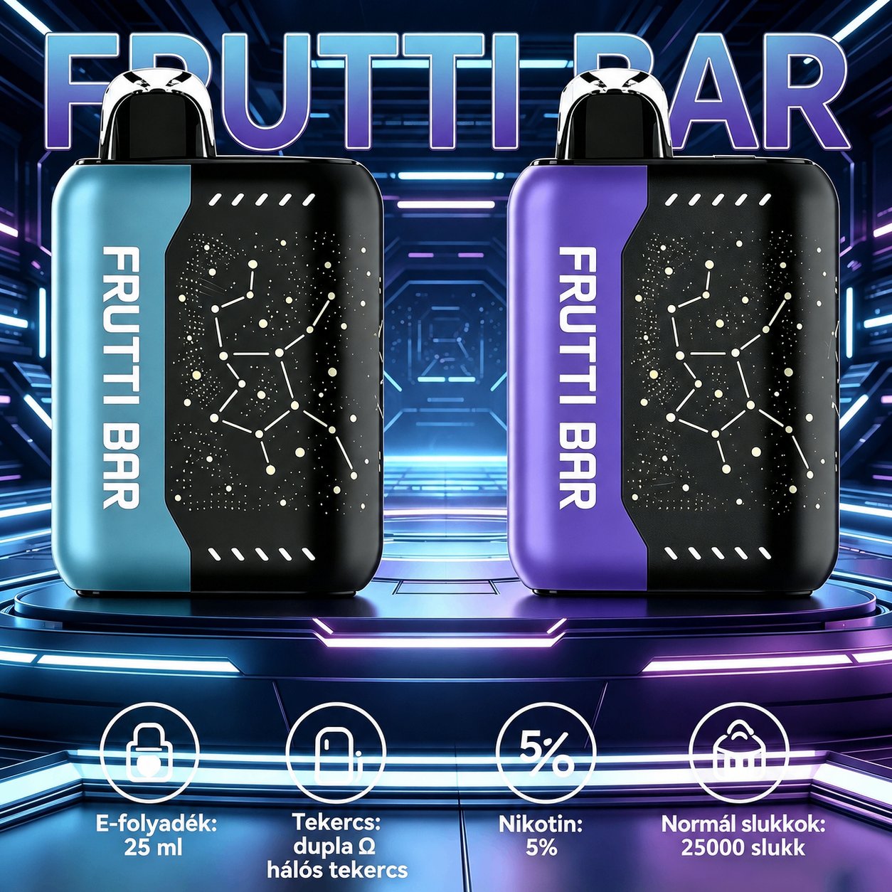 Frutti Bar FB25000 elérhető ízváltozatok