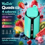 VapSolo Quads 80.000 Puffs vape mistura frutos vermelhos, cereja limão, morango kiwi e morango melancia bubblegum
