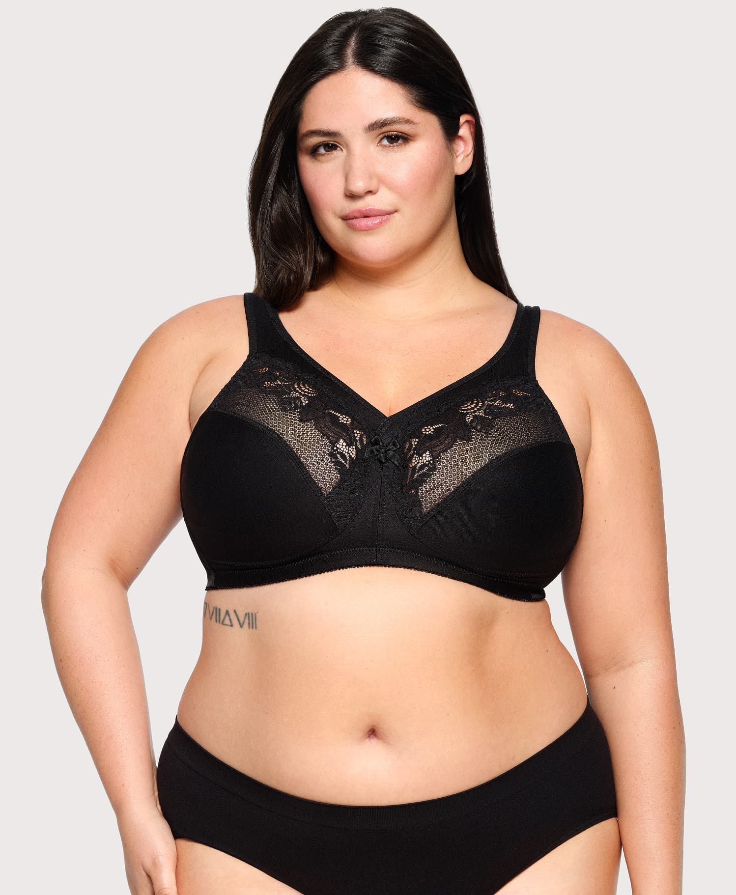 ✨No steel ring comfortable bra lace black