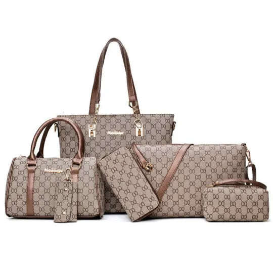 Conjunto de bolso de cuero de varias piezas hecho a mano