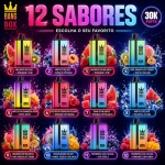 Bang Box 30000 Puffs vape descartável recarregável com dois sabores, coleção com 12 sabores disponíveis