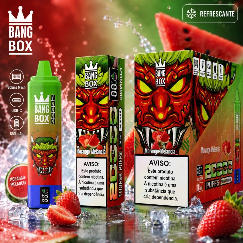 Morango melancia vape sabor verão doce e refrescante