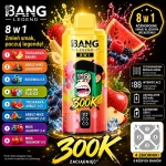 Bang Legend 300K 8w1 jednorazowy vape – Jabłko-Gruszka, Truskawka-Mango, Truskawka-Arbuz, Borówka Ice