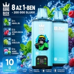 BangBox 200K eldobható vape – mentafagylalt, áfonya, málna–lime és szőlő íz kombináció