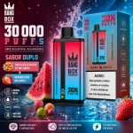 Bang Box 30000 Puffs vape descartável recarregável com dois sabores chiclete de melancia e morango melancia